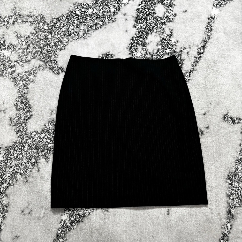 NWT Banana Republic Skirt Womens Size 10 Black Pinstripe Pencil Career Office